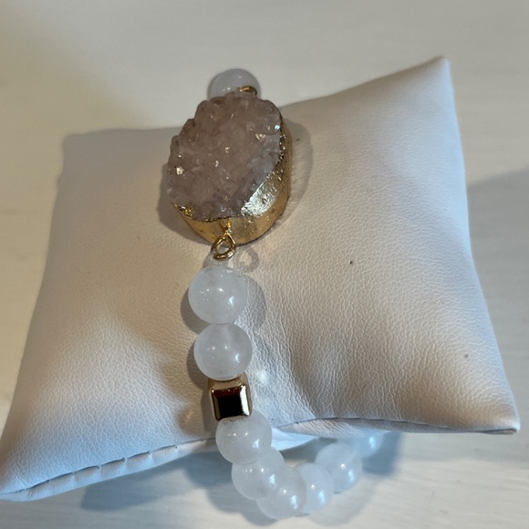 Druzy Quartz ladies bracelet - Picture 4 of 7